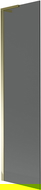 Mexen Next L Bath Screen 1-Panel 50 x 150 cm, Graphite, Gold - 895-050-000-03-40-50