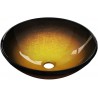 Mexen Mira glass countertop sink 42 x 42 cm, dark gold - 24124251
