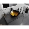 Mexen Mira glass countertop sink 42 x 42 cm, dark gold - 24124251