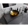 Mexen Mira glass countertop washbasin 42 x 42 cm, dark gold - 24124251
