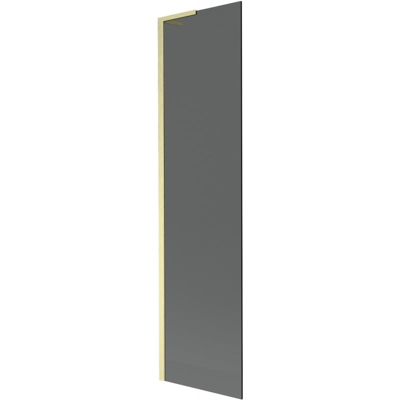 Mexen Next L Bathtub Screen 1-Panel 50 x 150 cm, Graphite, Brushed Gold - 895-050-000-03-40-55