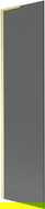 Mexen Next L Bath Screen 1-Panel 50 x 150 cm, Graphite, Brushed Gold - 895-050-000-03-40-55