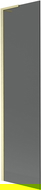 Mexen Next L Bathtub Screen 1-Panel 50 x 150 cm, Graphite, Brushed Gold - 895-050-000-03-40-55