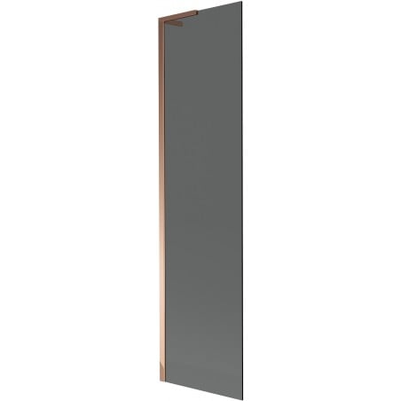 Mexen Next L, single-panel bathtub screen 50 x 150 cm, graphite, rose gold - 895-050-000-03-40-60