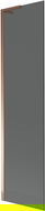 Mexen Next L, single-panel bathtub screen 50 x 150 cm, graphite, rose gold - 895-050-000-03-40-60
