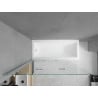 Mexen Cubik rectangular bath 170 x 70 cm with enclosure and 3-panel 120 cm screen, transparent, chrome - 550317070X9012030100