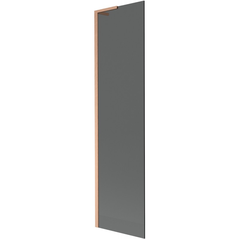 Mexen Next L 1-panel Bathtub Screen 50 x 150 cm, Graphite, Brushed Copper - 895-050-000-03-40-65