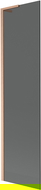 Mexen Next L 1-panel Bathtub Screen 50 x 150 cm, Graphite, Brushed Copper - 895-050-000-03-40-65