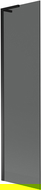 Mexen Next L Bathtub Screen 1-Panel 50 x 150 cm, Graphite, Black - 895-050-000-03-40-70