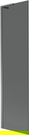 Mexen Next L Bathtub Screen 1-Panel 50 x 150 cm, Graphite, Gun Metal - 895-050-000-03-40-95
