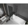 Mexen Next L Bathtub Screen 1-Panel 50 x 150 cm, Graphite, Brushed Nickel - 895-050-000-03-40-97