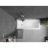 Mexen Next L Bathtub Screen 1-Panel 50 x 150 cm, Graphite, Brushed Nickel - 895-050-000-03-40-97