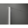 Mexen Kioto+ Walk-in Shower Wall with Shelf 110 x 200 cm, Transparent, White - 800-110-121-20-00