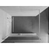 Mexen Kioto+ shower wall with Walk-in shelf 80 x 200 cm, transparent/frost, white - 800-080-121-20-35