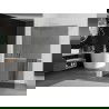 Mexen Kioto+ Shower Wall with Shelf Walk-in 80 x 200 cm, Graphite, White - 800-080-121-20-40