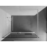 Mexen Kioto+ shower wall with shelf Walk-in 110 x 200 cm, black frame, white - 800-110-121-20-70