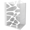 Mexen Kioto+ Shower Wall with Walk-in Shelf 90 x 200 cm, White Pattern, White - 800-090-121-20-97