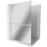 Mexen Kioto+ Shower Wall with Walk-in Shelf 70 x 200 cm, Mirror, White - 800-070-121-20-50