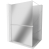 Mexen Kioto+ Walk-in Shower Wall with Shelf 90 x 200 cm, Mirror, White - 800-090-121-20-50