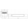 Mexen shower tray siphon with a settling tank, Gold - 49000-50