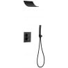 Mexen Salto concealed shower set, black - 7604-02-70