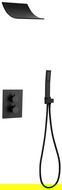 Mexen Salto concealed shower set, black - 7604-02-70