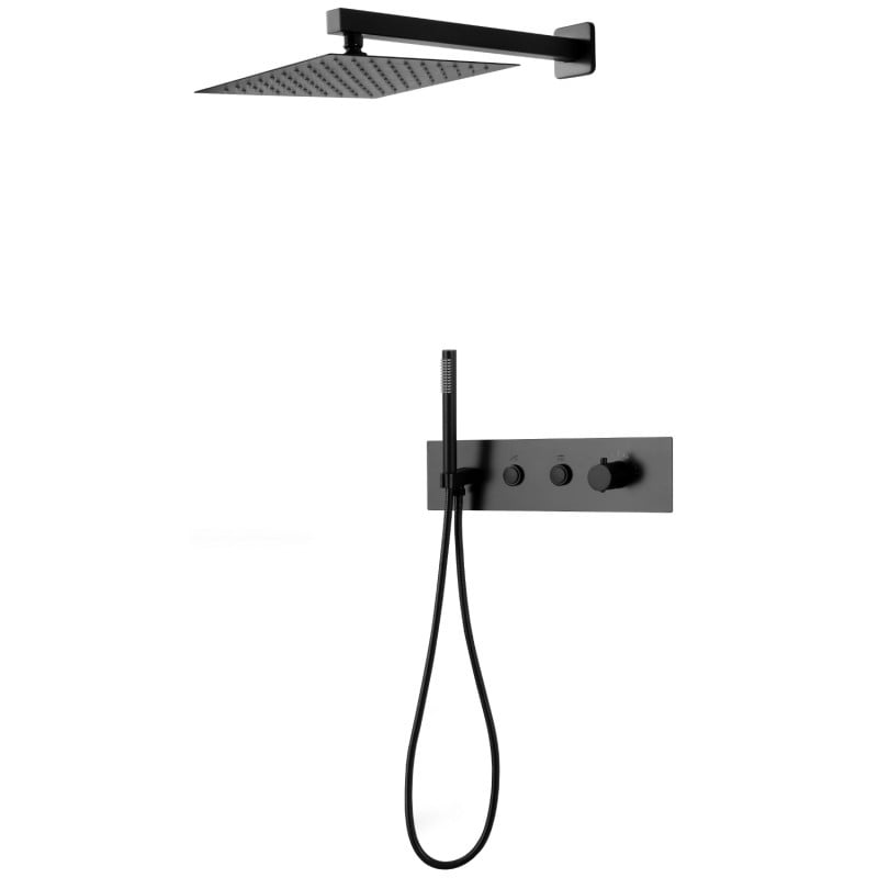 Mexen Azul concealed shower set, black - 7629-03-70