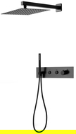 Mexen Azul concealed shower set, black - 7629-03-70