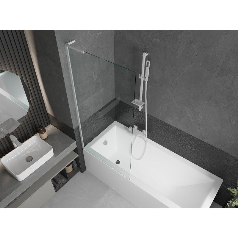Mexen Next L 1-panel shower screen 80 x 150 cm, transparent, white - 895-080-000-03-00-20