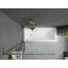 Mexen Next L glass bathtub screen 1-winged 90 x 150 cm, transparent, gold - 895-090-000-03-00-50