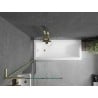 Mexen Next L Bathtub Screen 1-Panel 70 x 150 cm, Transparent, Brushed Gold - 895-070-000-03-00-55