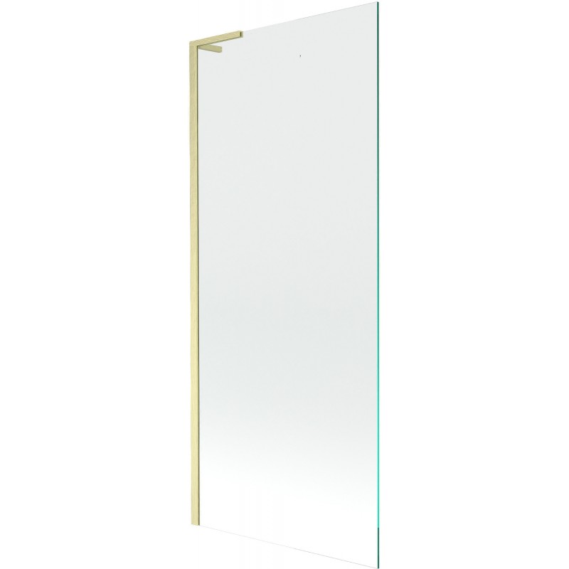 Mexen Next L Bathtub Screen 1-Panel 80 x 150 cm, Transparent, Brushed Gold - 895-080-000-03-00-55
