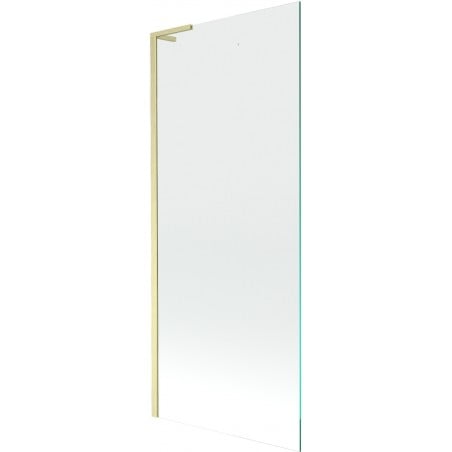 Mexen Next L Bathtub Screen 1-Panel 80 x 150 cm, Transparent, Brushed Gold - 895-080-000-03-00-55