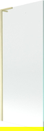 Mexen Next L Bathtub Screen 1-Panel 80 x 150 cm, Transparent, Brushed Gold - 895-080-000-03-00-55