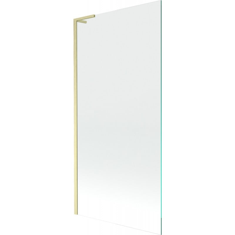 Mexen Next L Bathtub Screen 1-Wing 90 x 150 cm, Transparent, Brushed Gold - 895-090-000-03-00-55