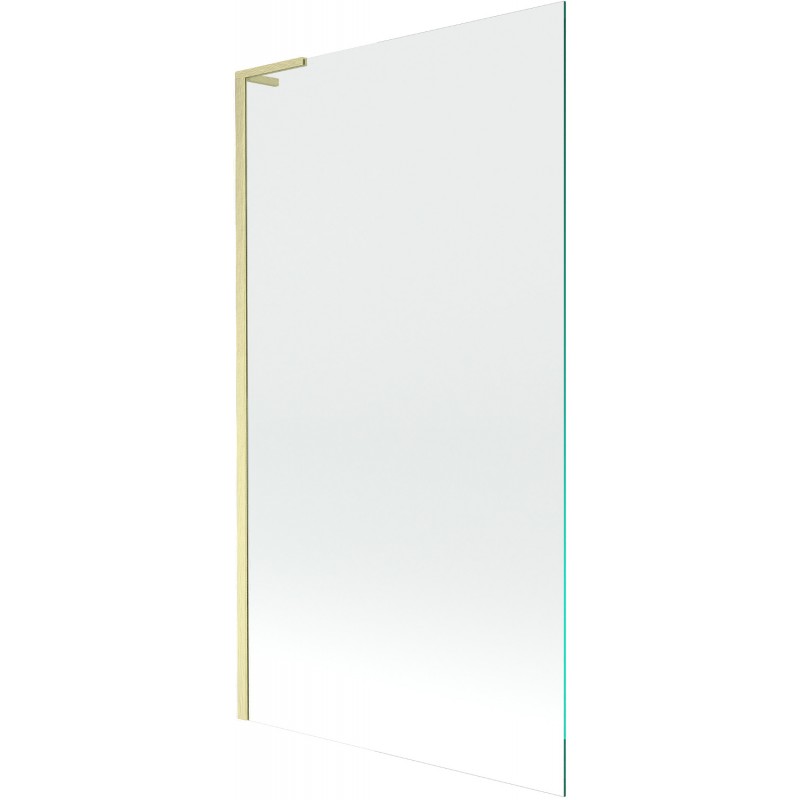 Mexen Next L Bath Screen Single-Panel 100 x 150 cm, Transparent, Brushed Gold - 895-100-000-03-00-55
