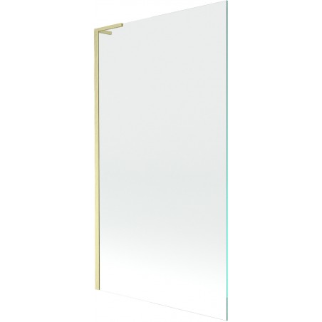 Mexen Next L 1-wing Bath Screen 100 x 150 cm, Transparent, Brushed Gold - 895-100-000-03-00-55