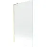 Mexen Next L Bath Screen Single-Panel 100 x 150 cm, Transparent, Brushed Gold - 895-100-000-03-00-55