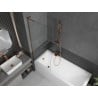 Mexen Next L Bathtub Screen 1-Panel 70 x 150 cm, Transparent, Rose Gold - 895-070-000-03-00-60