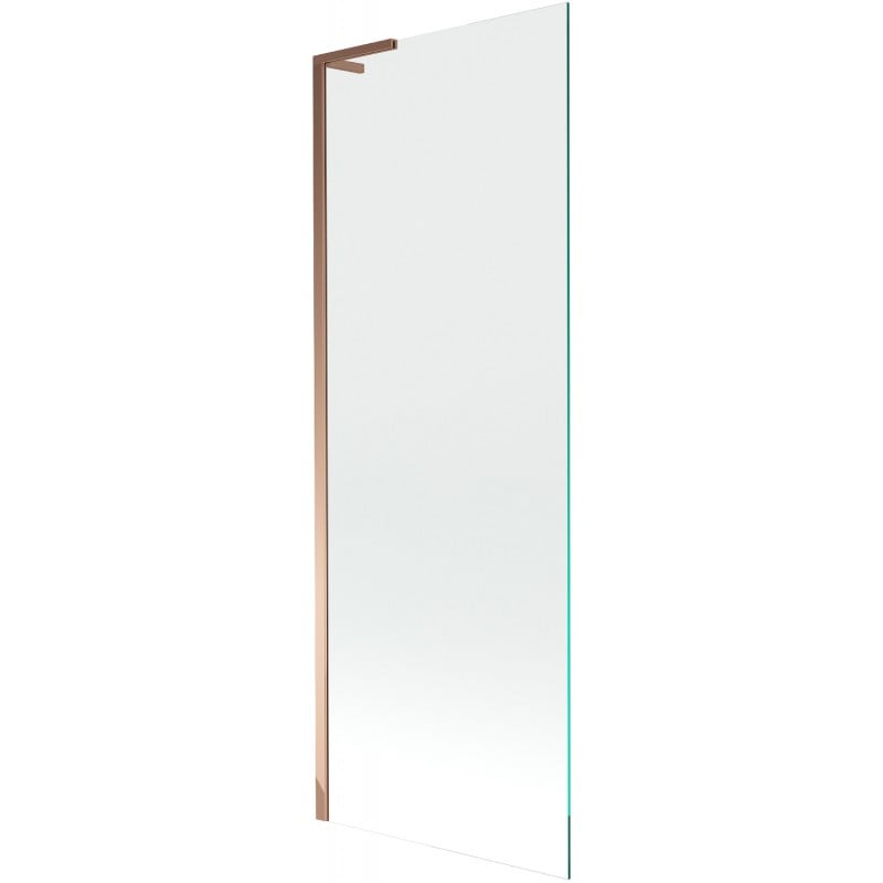 Mexen Next L Bathtub Screen 1-Panel 70 x 150 cm, Transparent, Rose Gold - 895-070-000-03-00-60