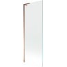Mexen Next L Bathtub Screen 1-Panel 70 x 150 cm, Transparent, Rose Gold - 895-070-000-03-00-60