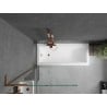 Mexen Next L 1-panel bath screen 80 x 150 cm, transparent, rose gold - 895-080-000-03-00-60