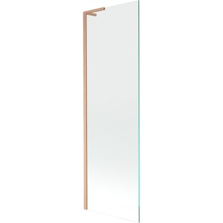 Mexen Next L Bathtub Screen 1-Panel 60 x 150 cm, Transparent, Brushed Copper - 895-060-000-03-00-65