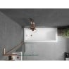 Mexen Next L Bathtub Screen 1-Panel 60 x 150 cm, Transparent, Brushed Copper - 895-060-000-03-00-65