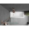 Mexen Next L Bathtub Screen 1-Panel 70 x 150 cm, Transparent, Brushed Copper - 895-070-000-03-00-65
