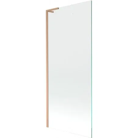Mexen Next L Bath Screen 1-Panel 80 x 150 cm, Transparent, Brushed Copper - 895-080-000-03-00-65