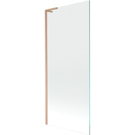 Mexen Next L Bathtub Screen 1-Panel 80 x 150 cm, Transparent, Brushed Copper - 895-080-000-03-00-65