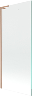 Mexen Next L Bathtub Screen 1-Panel 80 x 150 cm, Transparent, Brushed Copper - 895-080-000-03-00-65