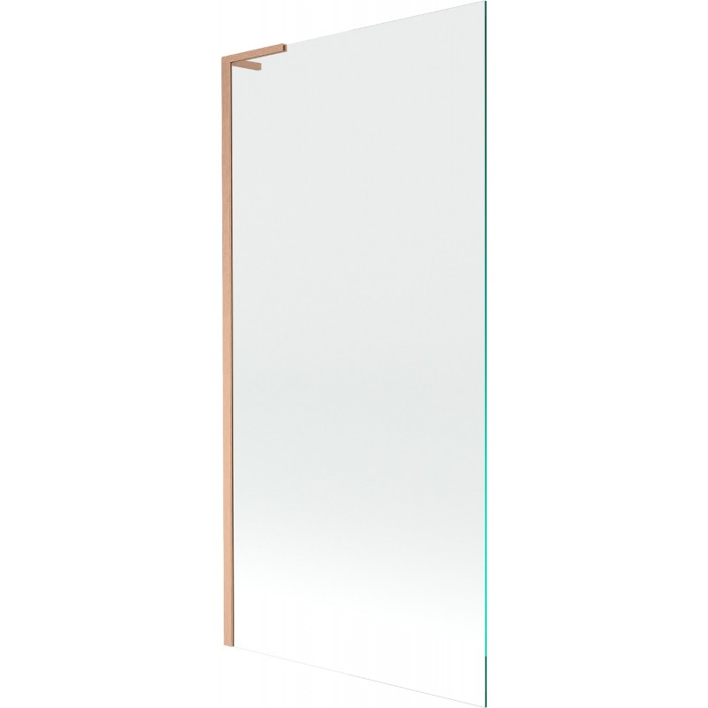 Mexen Next L bath screen 1-panel 90 x 150 cm, transparent, brushed copper - 895-090-000-03-00-65