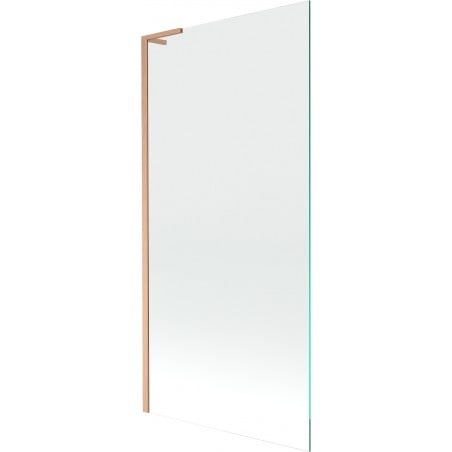 Mexen Next L bath screen 1-panel 90 x 150 cm, transparent, brushed copper - 895-090-000-03-00-65